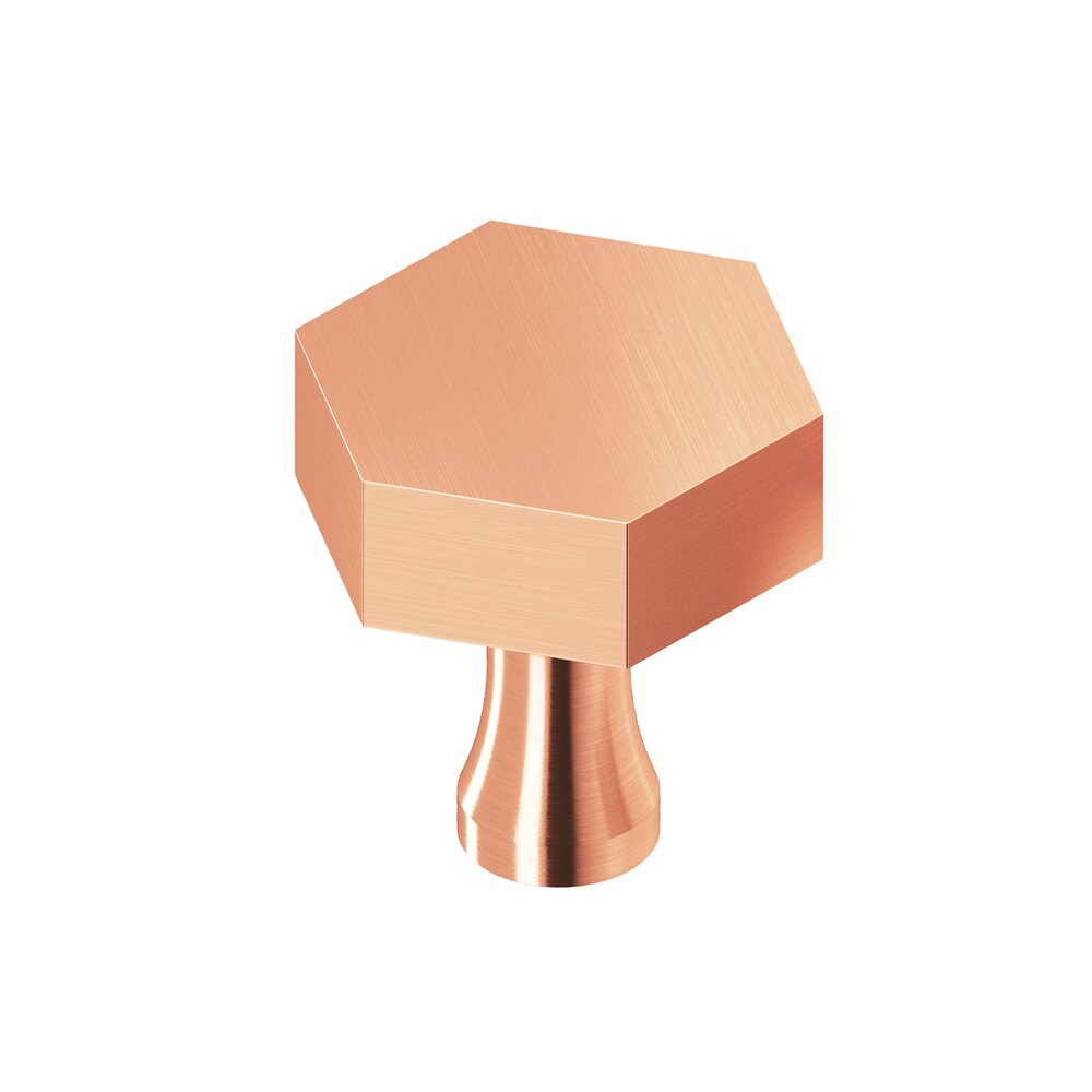 1" Hex Knob in Satin Copper