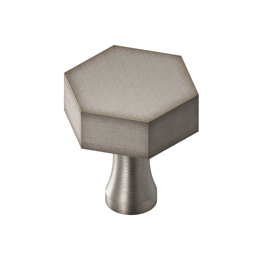 1 1/4" Hex Knob in Pewter