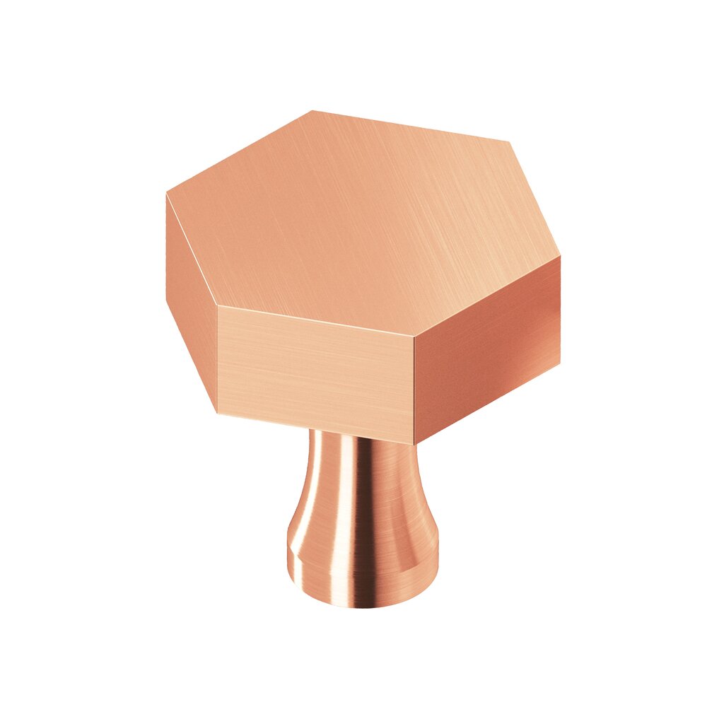 1 1/2" Hex Knob in Satin Copper