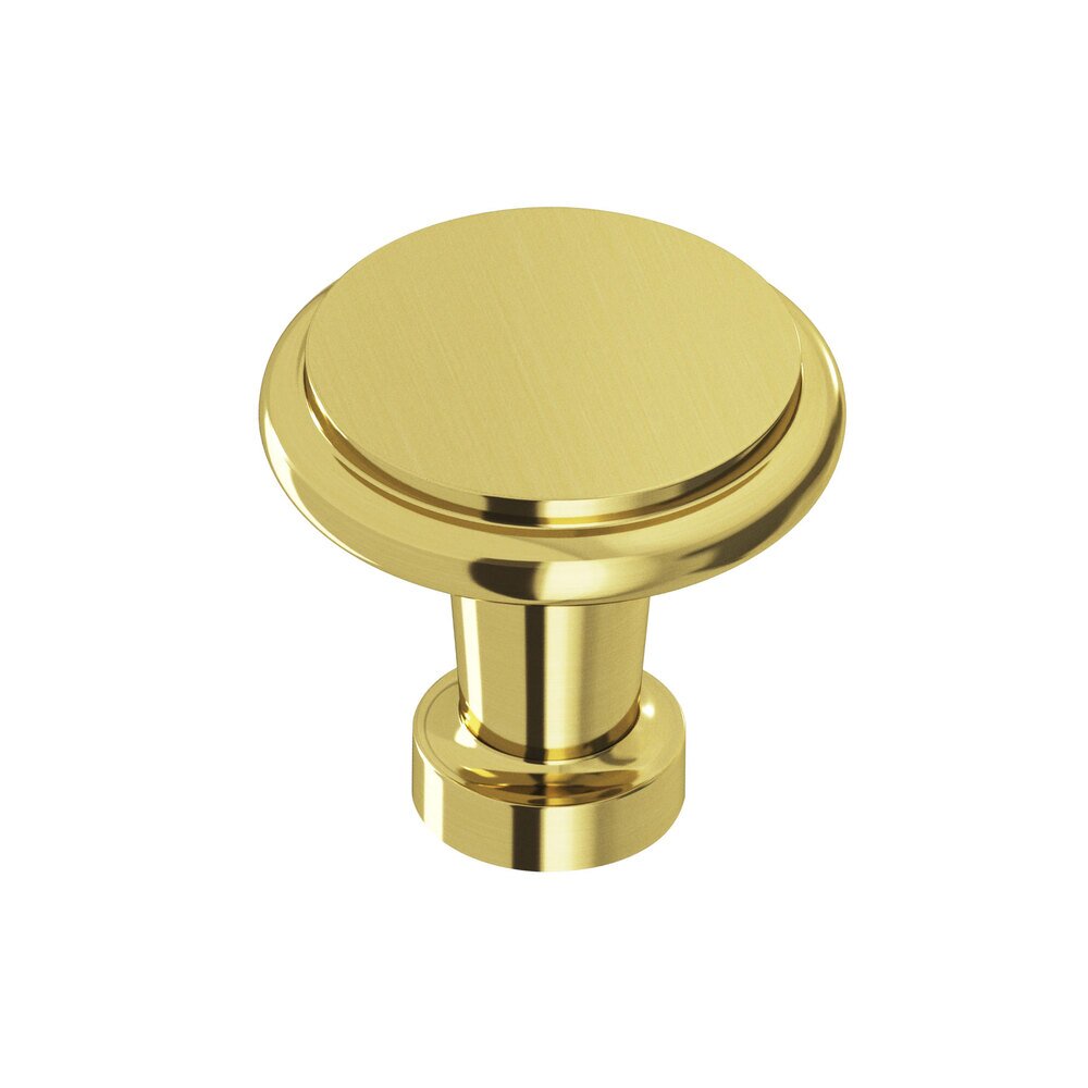 1 1/16" Knob In Polished Brass Unlacquered