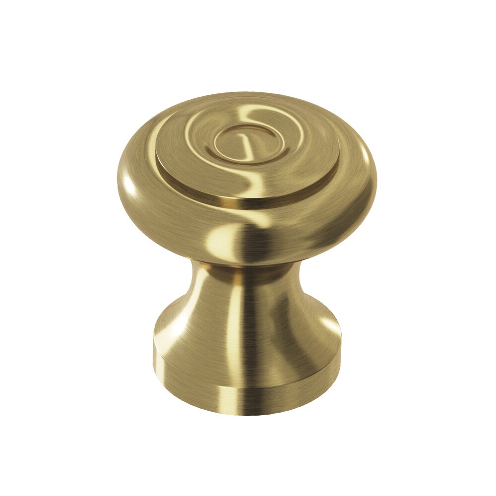 1 1/8" Knob In Antique Brass