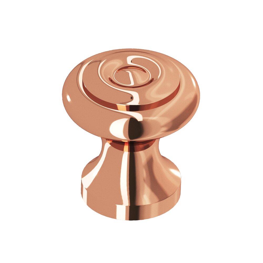 1 1/8" Knob In Polished Copper