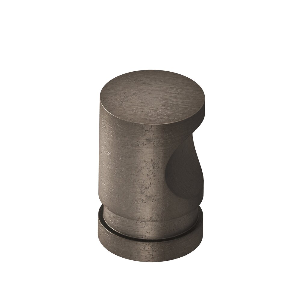 1/2" Knob In Distressed Pewter