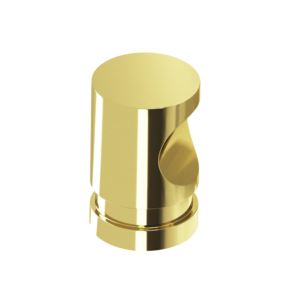 3/4" Diameter Knob In Polished Brass Unlacquered
