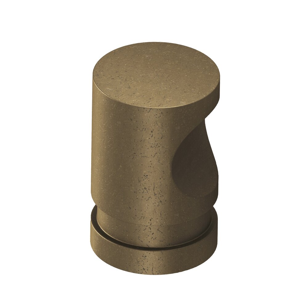 1" Diameter Thumbprint Knob in Distressed Oil Rubbed Bronze