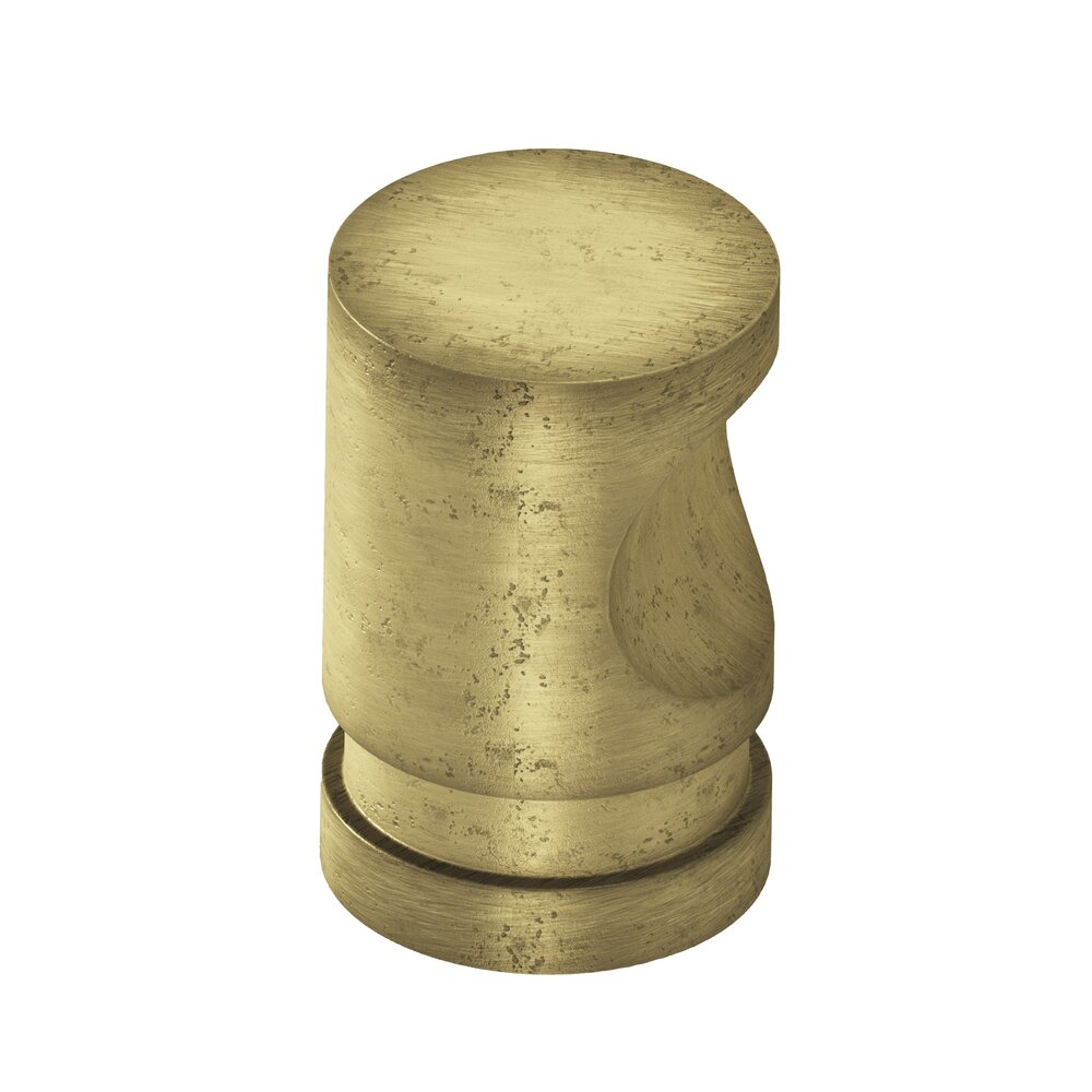 1" Knob In Distressed Antique Brass