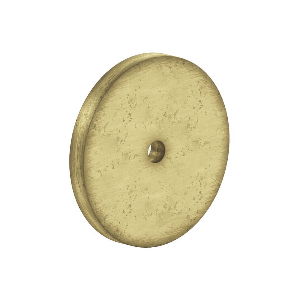 2 1/8" Diameter Backplate In Distressed Antique Brass