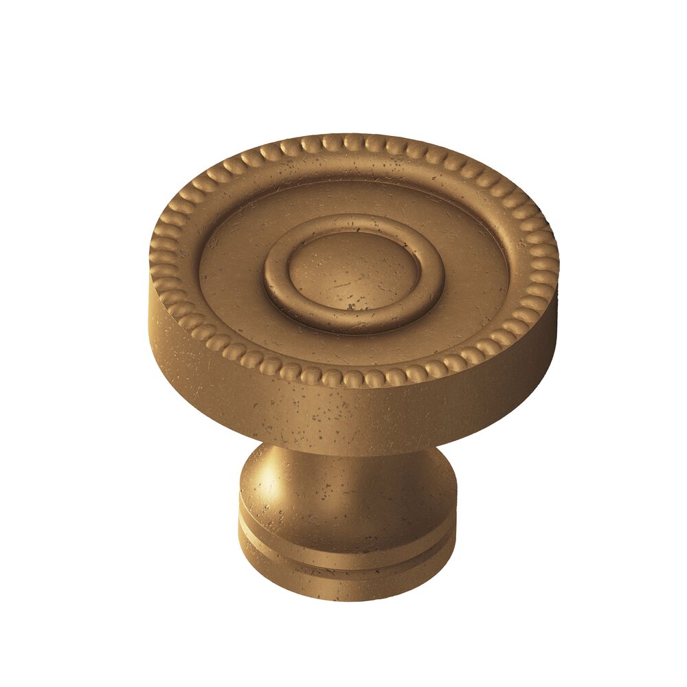 1 1/8" Diameter Knob in Distressed Statuary Bronze