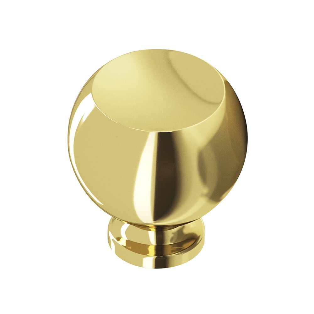 1 1/4" Knob In Polished Brass
