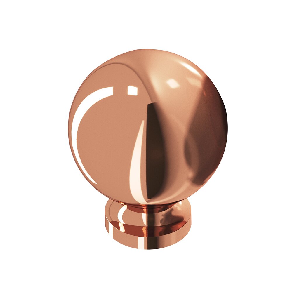 1" Knob In Polished Copper