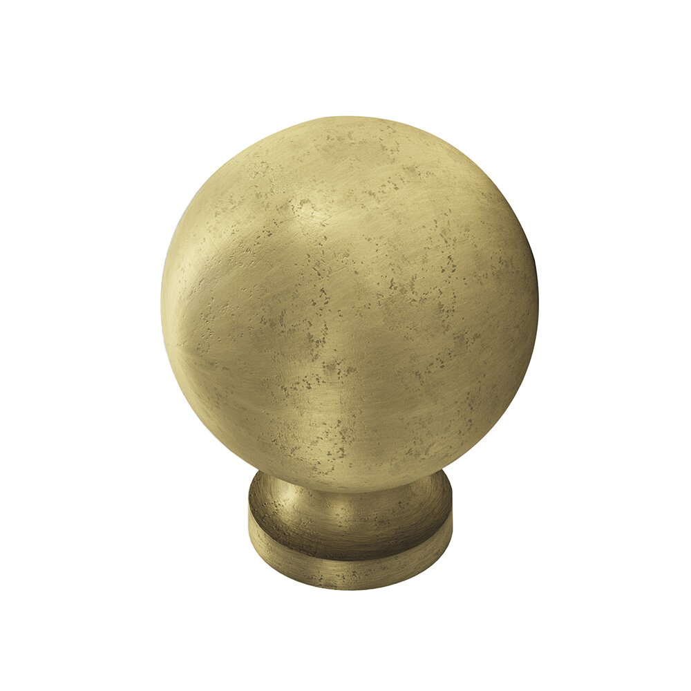 1 1/4" Ball Knob in Distressed Antique Brass