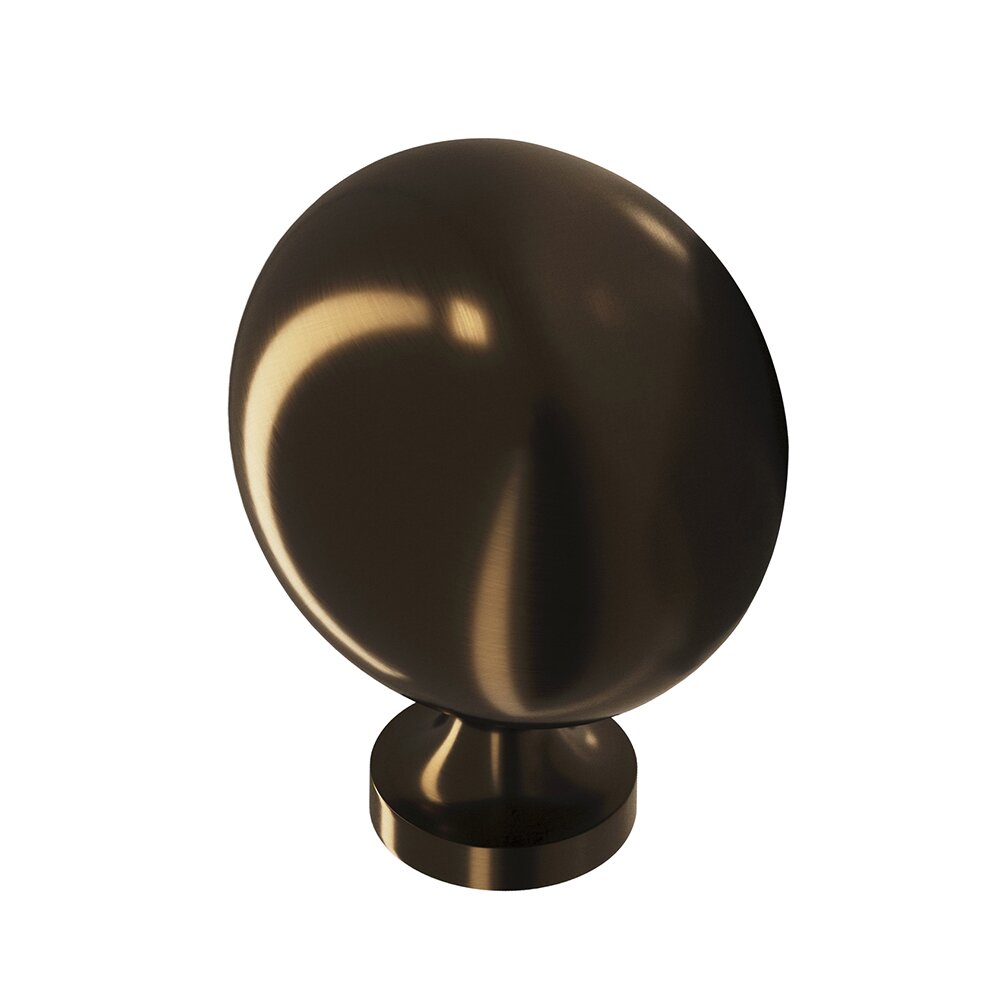 Oval 1 X 1 1/4" Knob In Unlacquered Oil Rubbed Bronze
