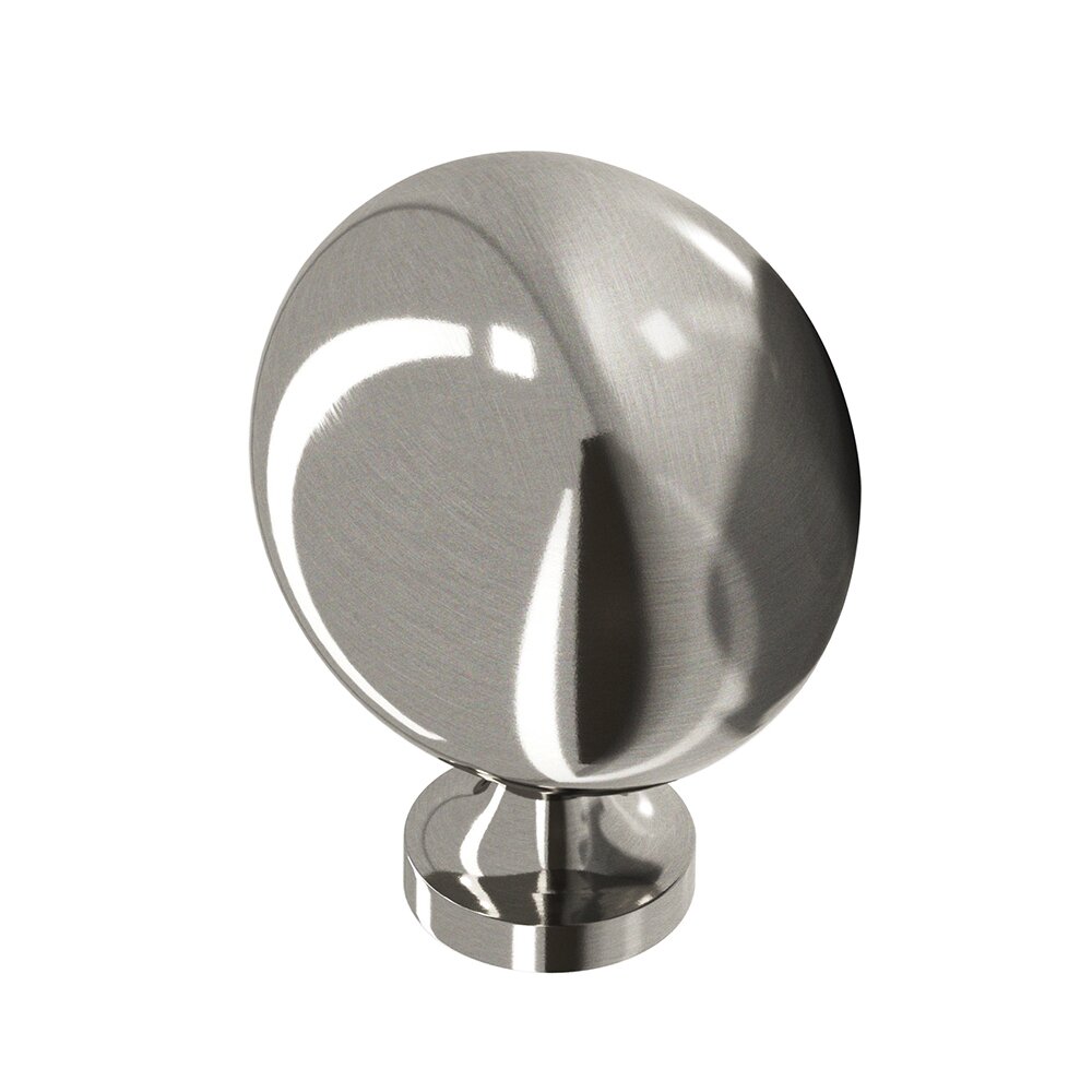 Oval 1 X 1 1/4" Knob In Nickel Stainless