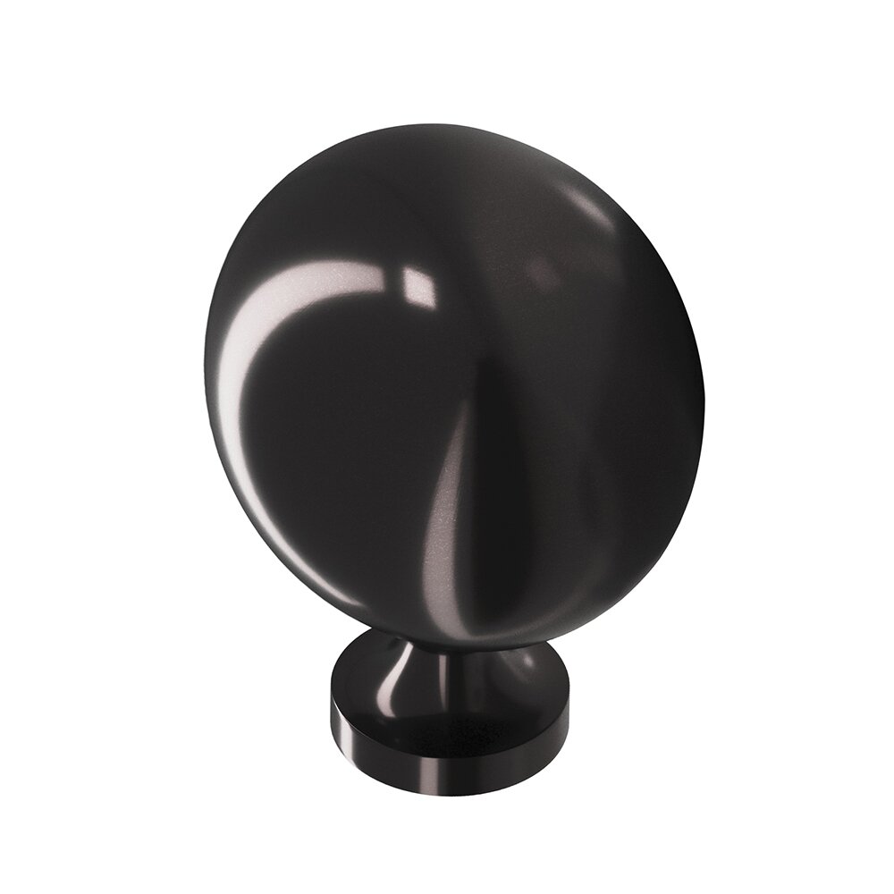 1 1/4" Oval Knob in Satin Black
