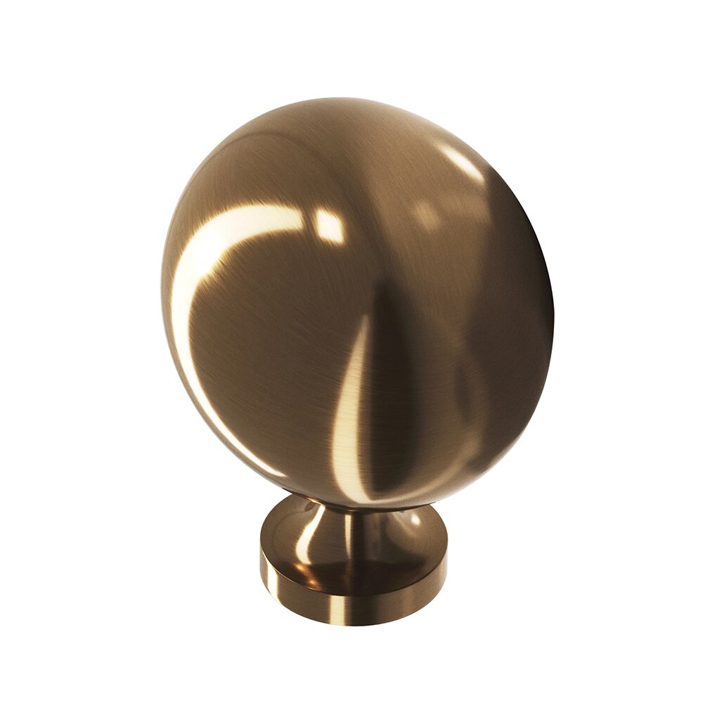 1 1/4" Oval Knob in Light Statuary Bronze