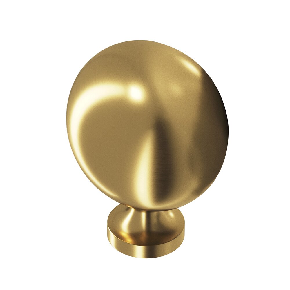 1 1/4" Oval Knob in Satin Brass