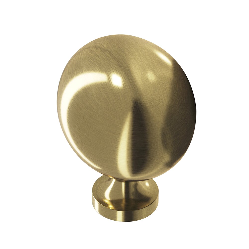 Oval 1 X 1 1/4" Knob In Antique Brass