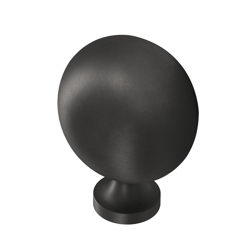 Oval 1 X 1 1/4" Knob In Distressed Black
