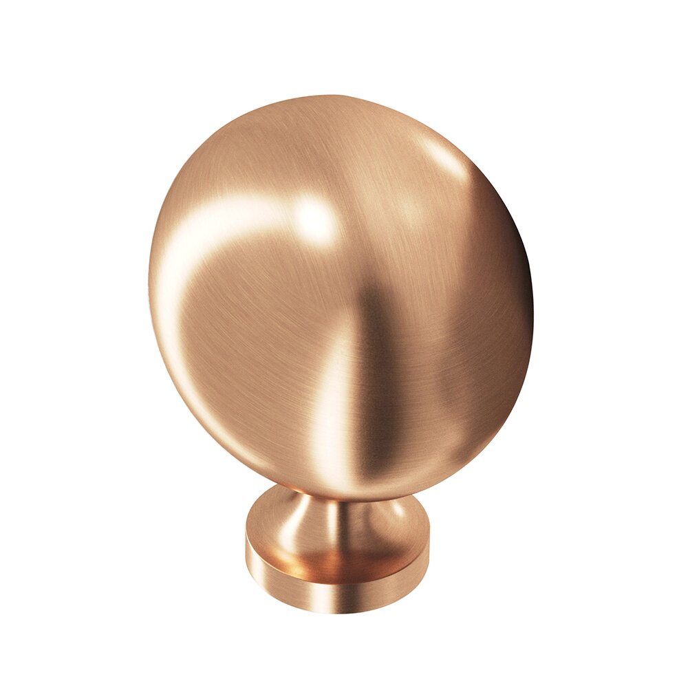 1 1/2" Long Oval Knob In Satin Bronze