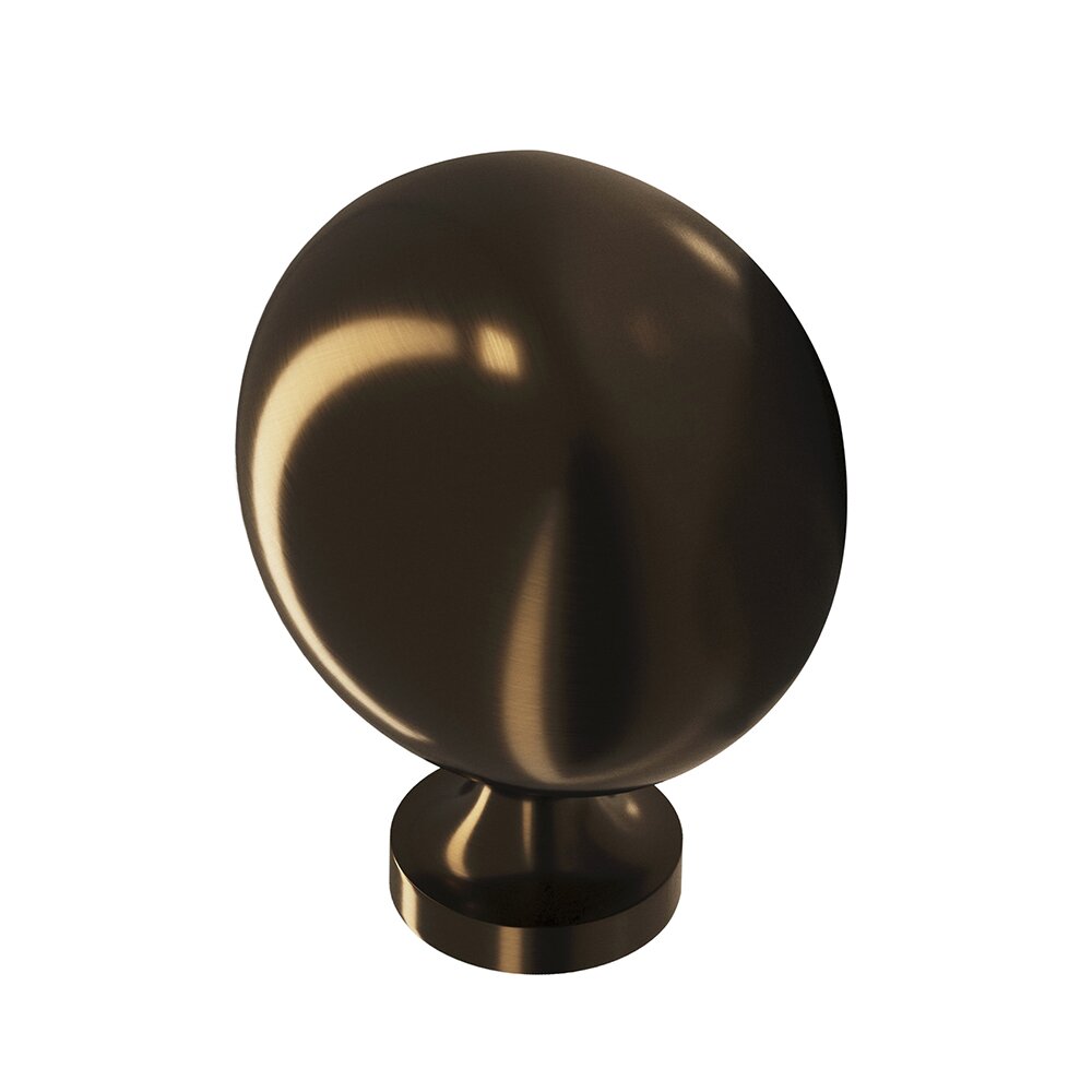 1 1/2" Long Oval Knob In Oil Rubbed Bronze