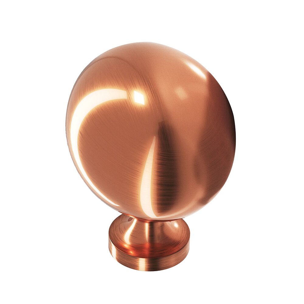 1 1/2" Long Oval Knob in Antique Copper