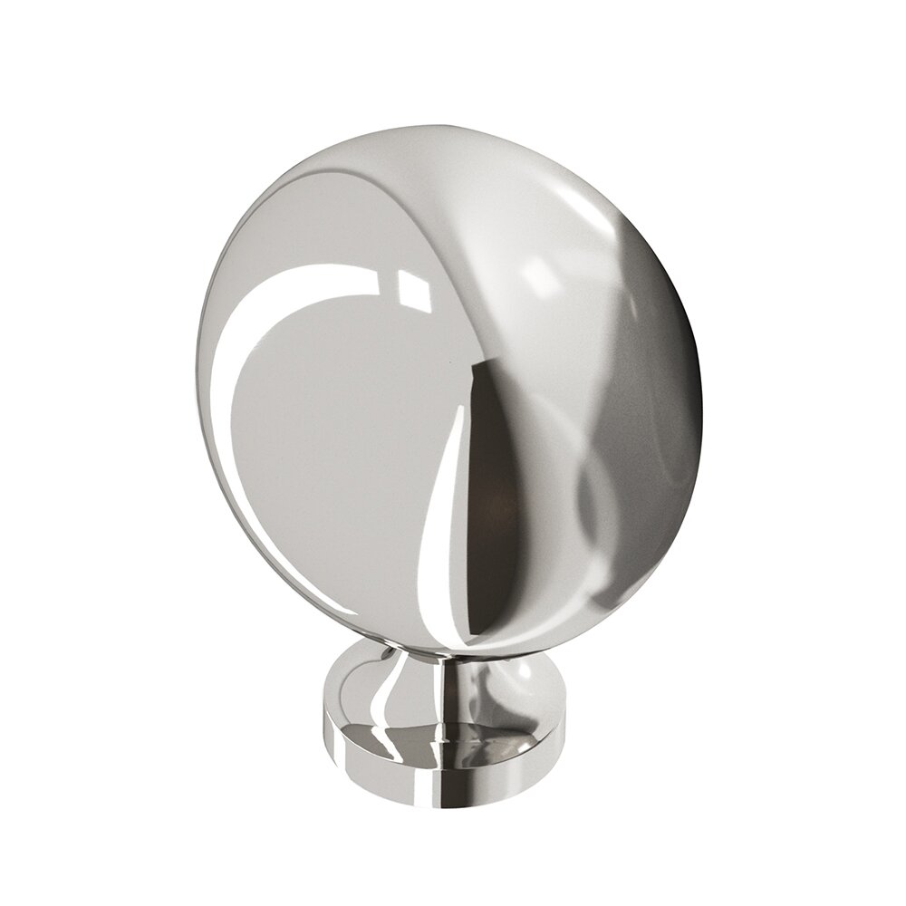 1 1/2" Long Oval Knob In Polished Nickel