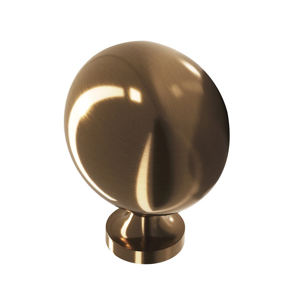 1 1/2" Long Oval Knob In Light Statuary Bronze
