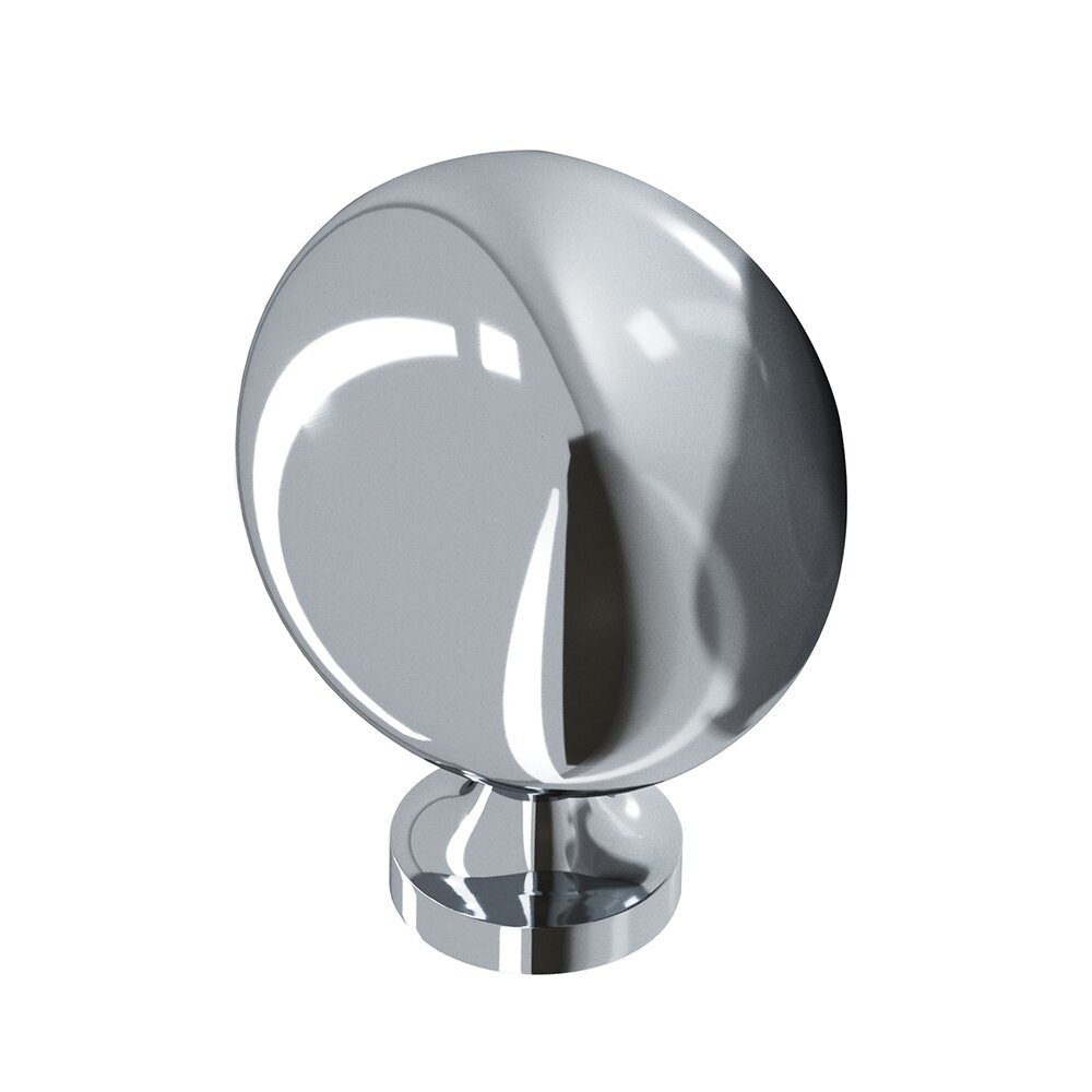 1 1/2" Long Oval Knob In Polished Chrome