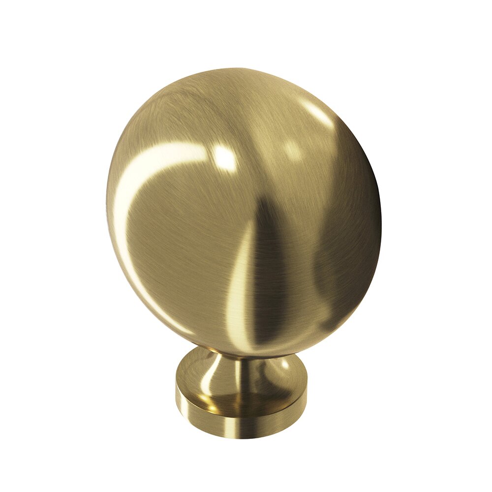 1 1/2" Long Oval Knob In Antique Brass
