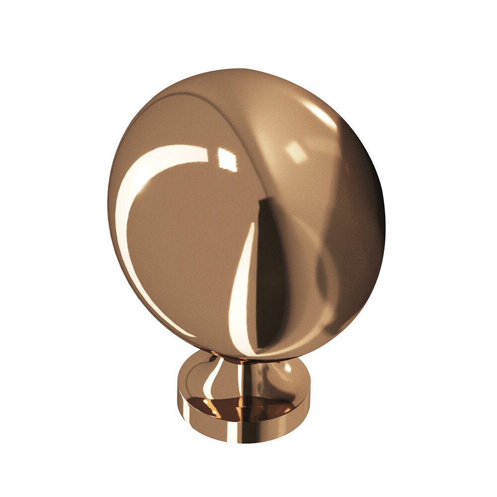 1 1/2" Long Oval Knob In Polished Bronze