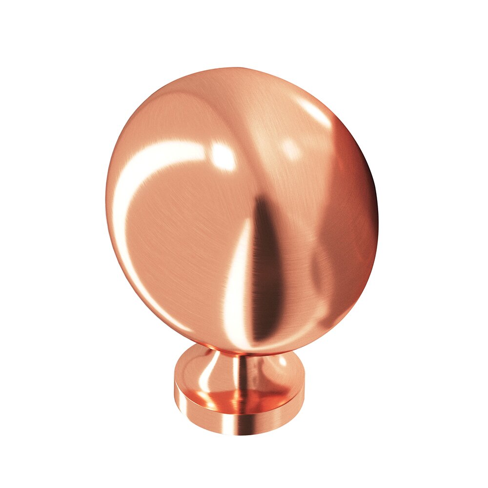 1 1/2" Long Oval Knob in Satin Copper