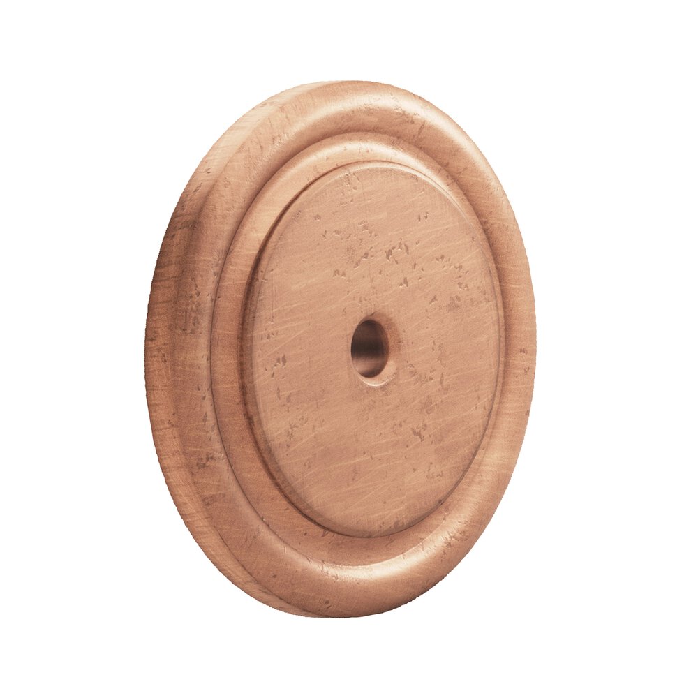1 3/4" Round Backplate in Distressed Antique Copper