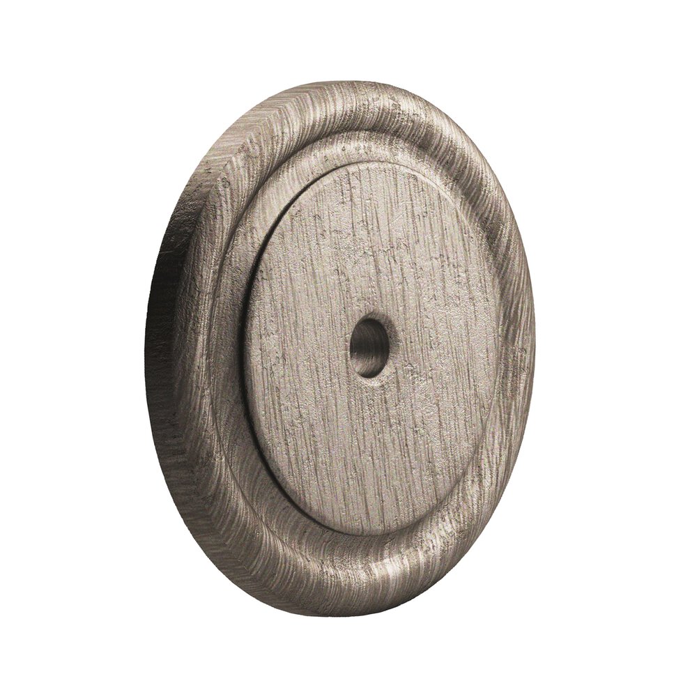 1 3/4" Round Backplate in Distressed Pewter