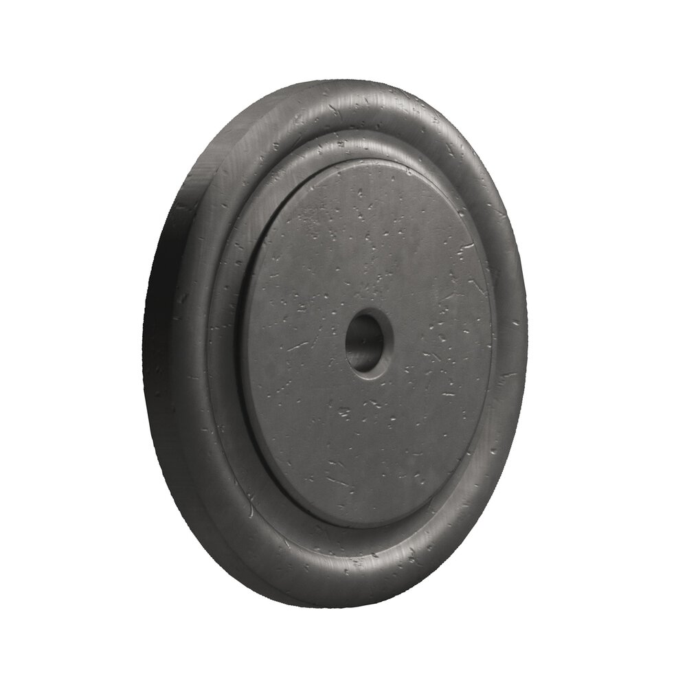 1 3/4" Round Backplate in Distressed Black