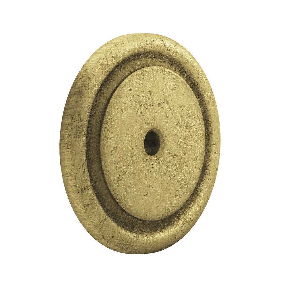 1 3/4" Round Backplate in Distressed Antique Brass