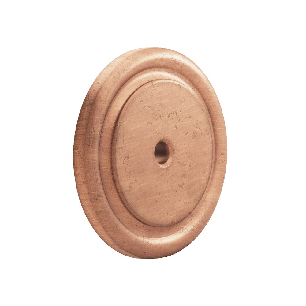 1 1/2" Round Backplate in Distressed Antique Copper