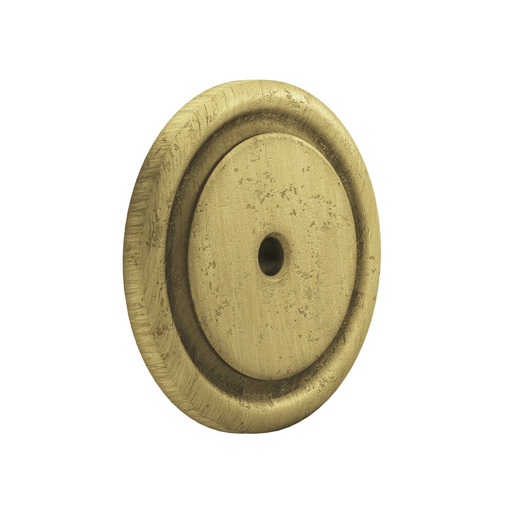 1 1/2" Round Backplate in Distressed Antique Brass
