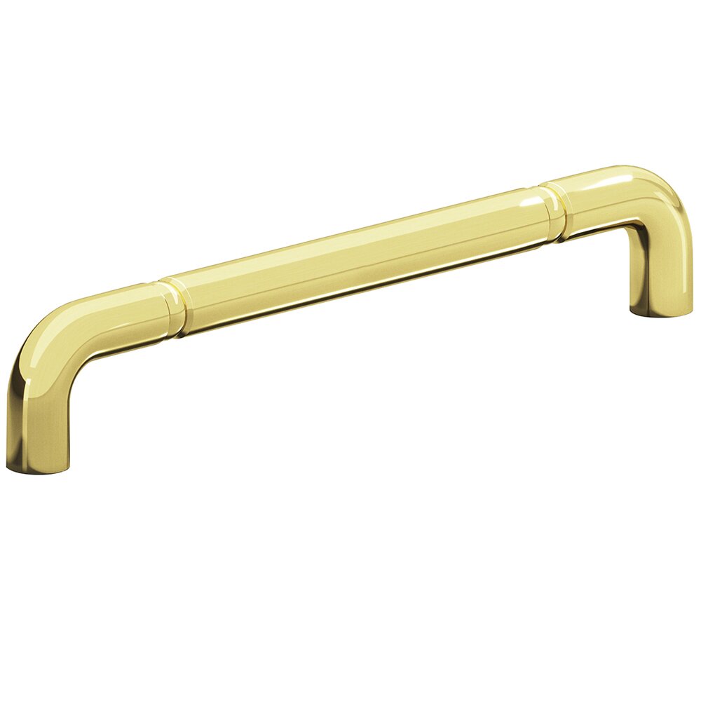 8" Beaded Thru Bolt Pull in Unlacquered Polished Brass
