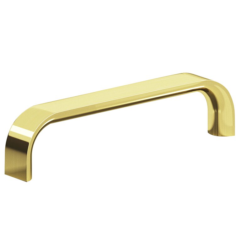 6" Centers Thru Bolt Pull in Unlacquered Polished Brass