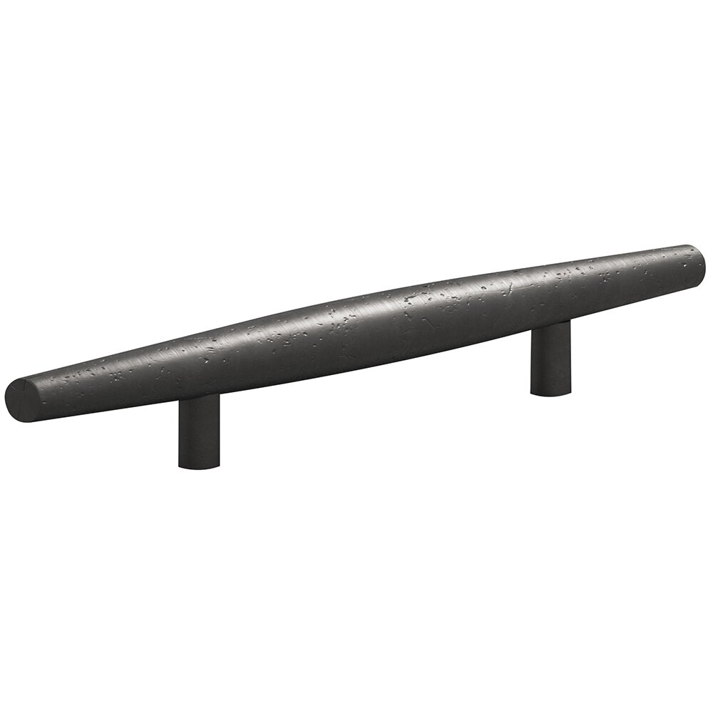 6" Centers Cigar Shaped Appliance Pull in Distressed Black