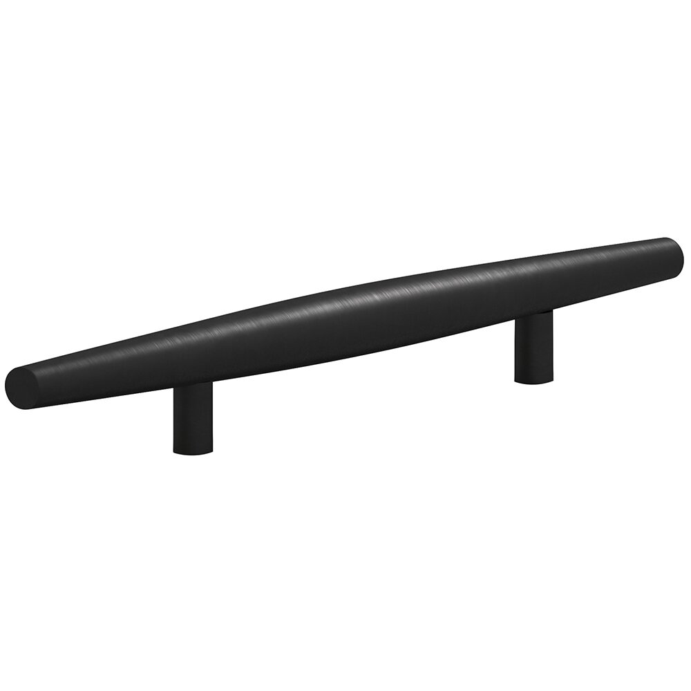 6" Centers Cigar Shaped Appliance Pull in Matte Satin Black