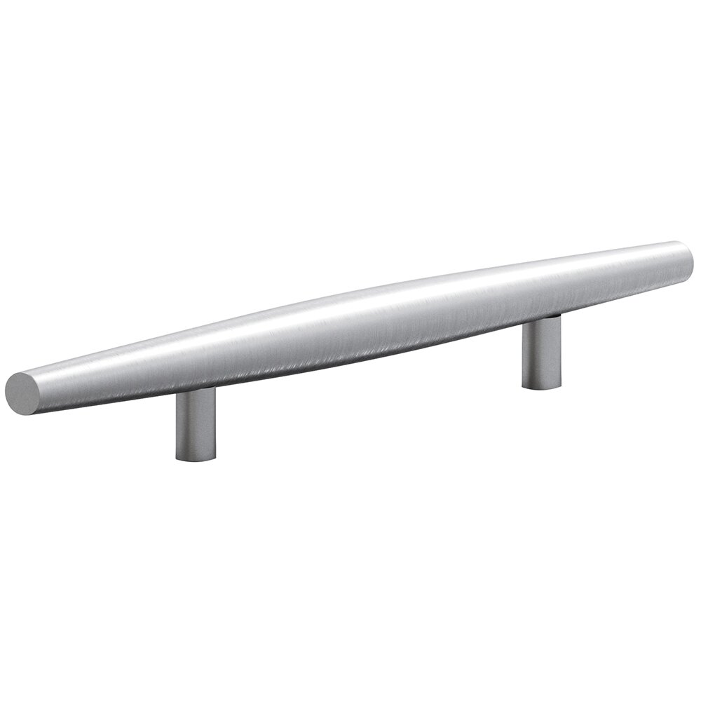 6" Centers Cigar Shaped Appliance Pull in Matte Satin Chrome