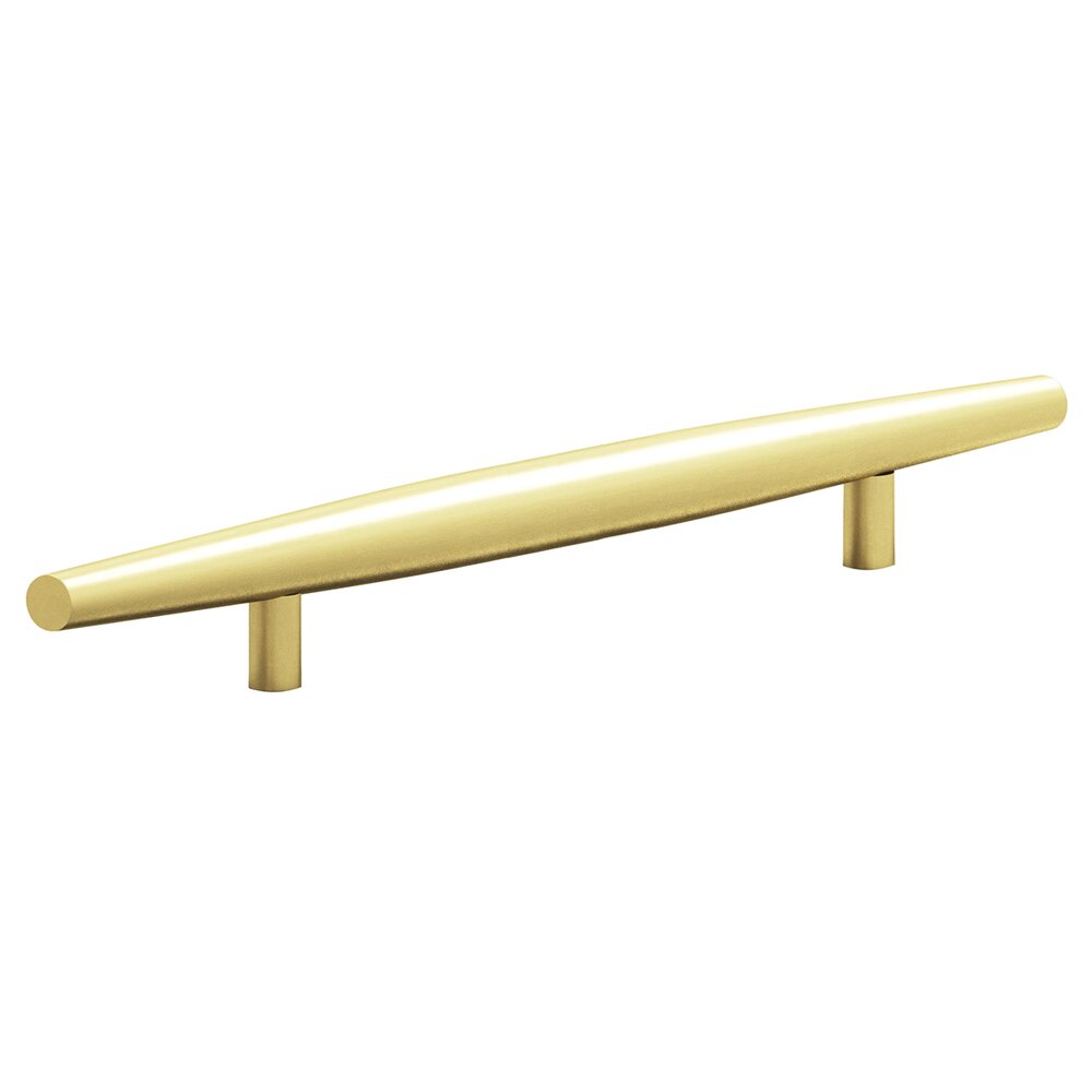 8" Centers Cigar Shaped Appliance Pull in Matte Satin Brass