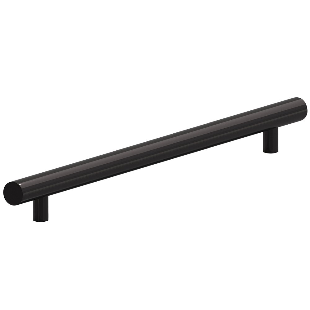 10" Centers Appliance Pull with Bullnose Ends in Satin Black
