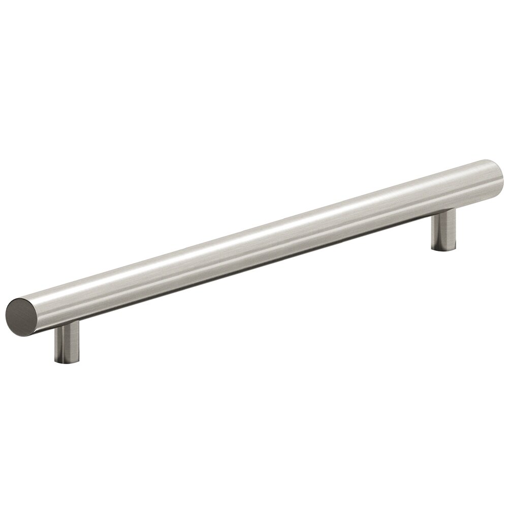 10" Centers Appliance Pull with Bullnose Ends in Matte Satin Nickel