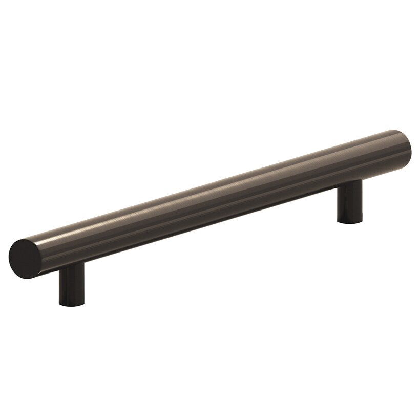 8" Centers Appliance Pull with Bullnose Ends in Dark Statuary Bronze