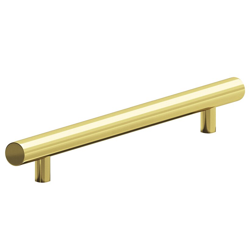 8" Centers Thru Bolt Pull in Unlacquered Polished Brass
