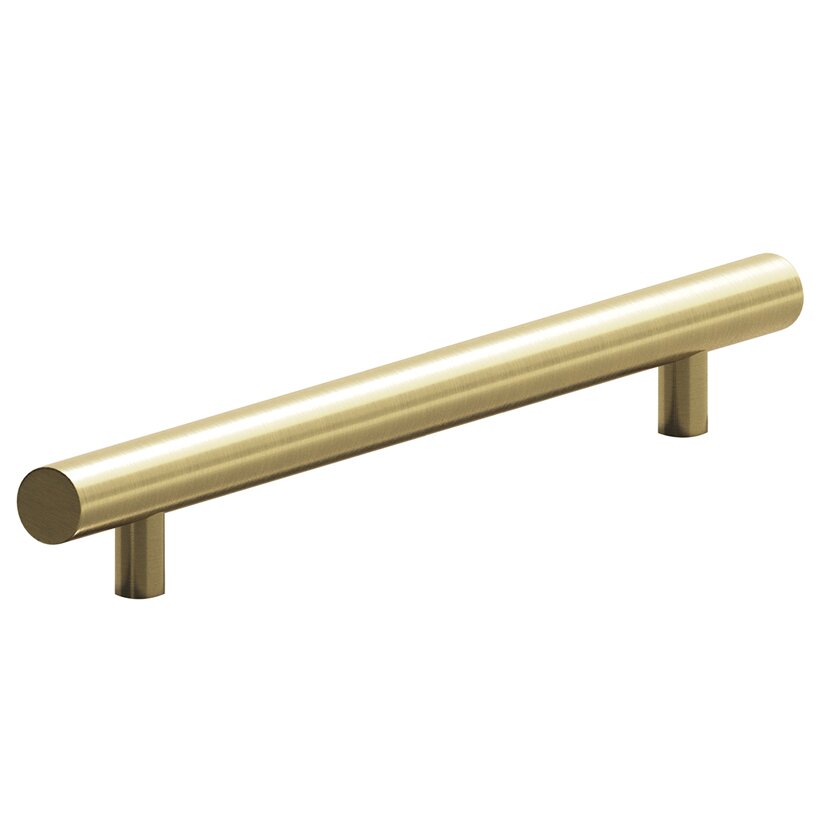 8" Centers Appliance Pull with Bullnose Ends in Antique Brass