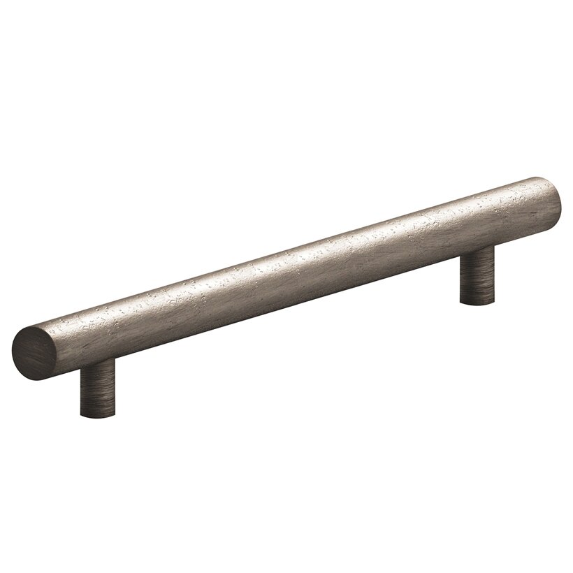 8" Centers Appliance Pull with Bullnose Ends in Distressed Pewter