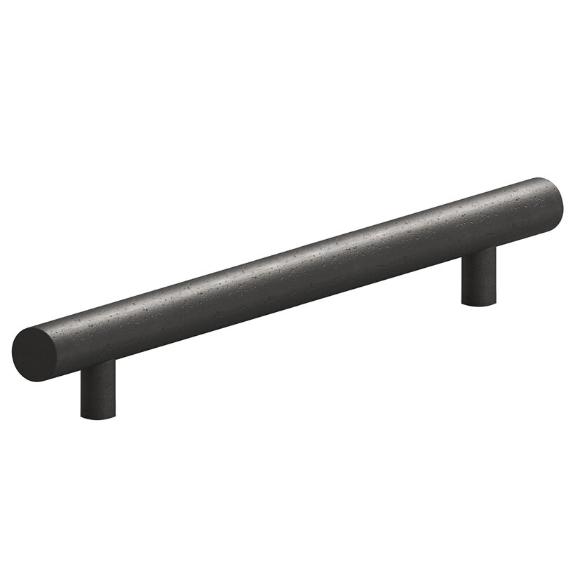 8" Centers Appliance Pull with Bullnose Ends in Distressed Black